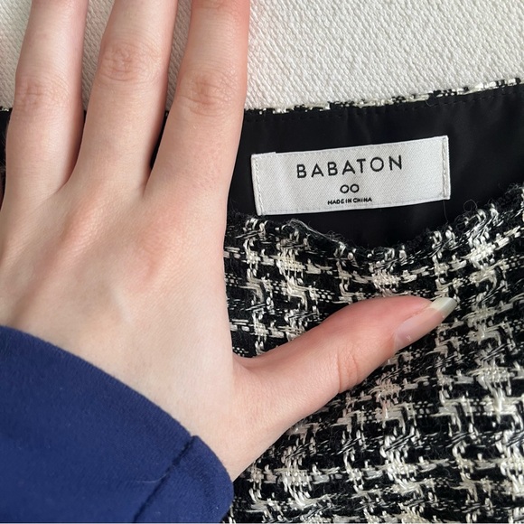 Aritzia❣️Bryn tweed mini skirt Black and white - Picture 2 of 6